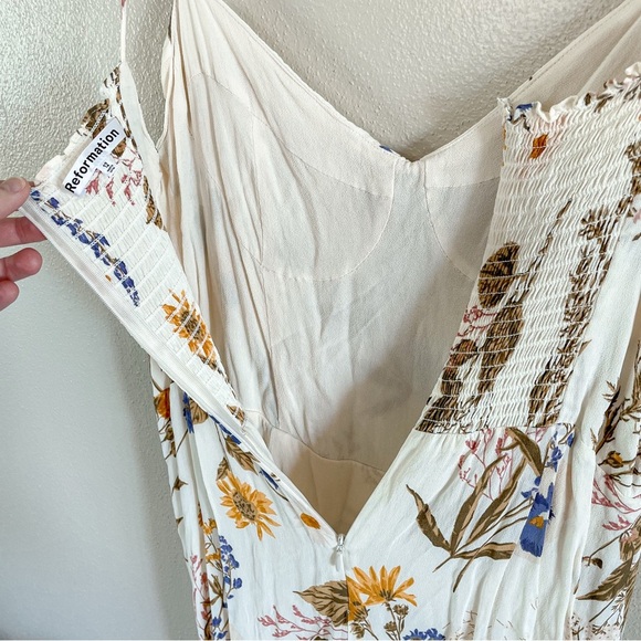 Reformation |  Kourtney Dress Frolic Floral Print Midi Dress, 12 - Picture 10 of 16